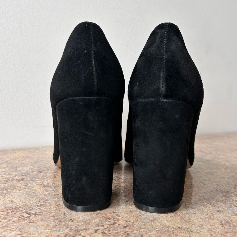 Vince Camuto Black Suede Ableen Block Heels size 8.5 - Picture 5 of 7
